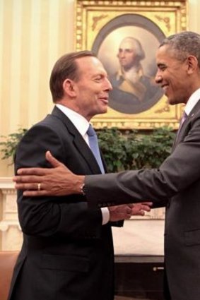 Prime Minister Tony Abbott and US President Barack Obama meet at the White House in June 2014.