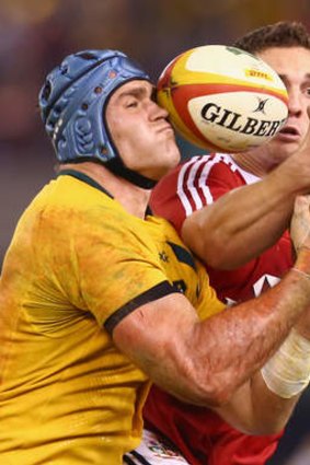 Close quarters: The Wallabies and British & Irish Lions have been almost inseparable.