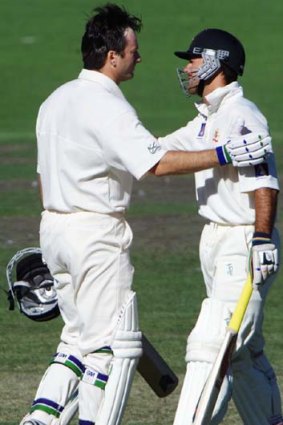 "I liked batting with him, I consider him one of the best teammates I've ever played alongside" ... Steve Waugh, left, on Ricky Ponting, right.