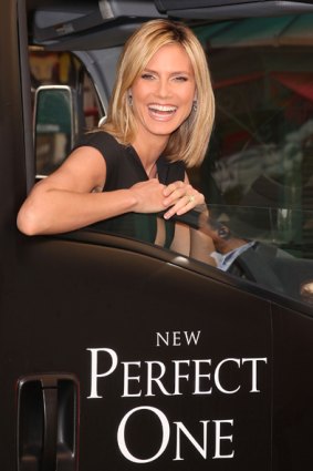 Will this child be the perfect one? ... Heidi Klum unveils The Perfect One bra in Los Angeles.
