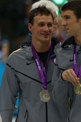 Rivals ... Michael Phelps, right, beat Ryan Lochte.