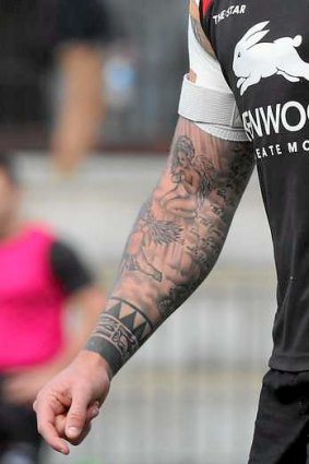 On the ink: Luke Burgess' tattoo.