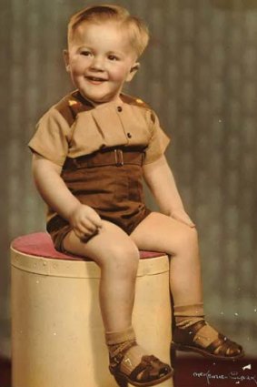 Tumultuous journey: Steve Hardy as a toddler.