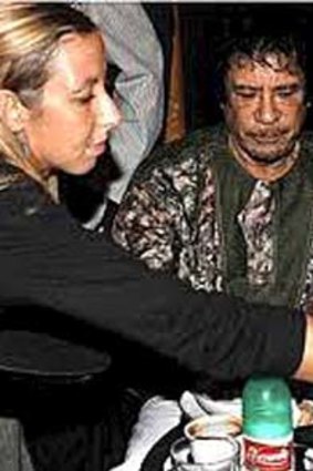 Confidante ... Galina Kolotnitskaya with  Gaddafi.
