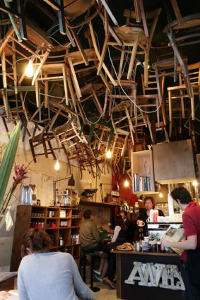 High there ... the quirky Brother Baba Budan cafe.