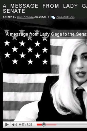 Lady Gaga in her video appeal.