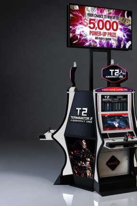 GameCo's new casino game machine, based on the movie Terminator 2, was recently launched at Caesars in Atlantic City.