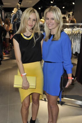 Alina Barlow and Kirsten Carriol at the Topshop launch on Wednesday.
