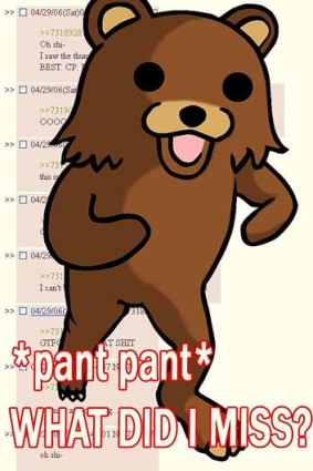 Pedo-bear pops up on a forum.