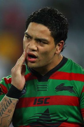 Sore jaw ... Isaac Luke maintains he didn't feign injury to secure the penalty that won Souths the match against the Cowboys.