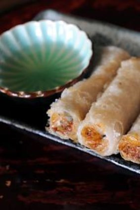 Fat fried spring rolls come fast and fresh amid classic Melbourne decor.