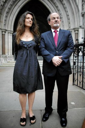 After the war … Rushdie with his ex-wife Elizabeth West in London in 2008.
