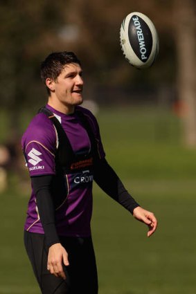 Will he or won't he?: Melbourne's Gareth Widdop could be playing in the Queensland Cup if fellow playmaker Brett Finch is declared fit.