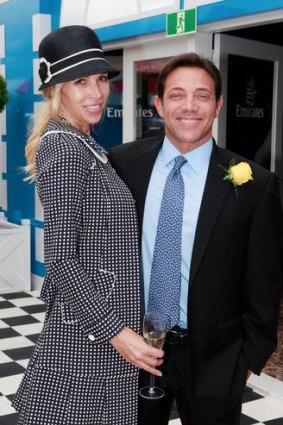 US Trade, Jordan Belfort enjoys a visit to the races with Anne Koppe.