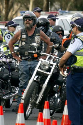 When members of the Finks rode into town they were met with a police checkpoint on the Hume Highway.