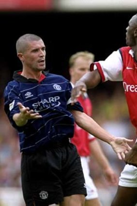 Clash of a bygone era: Captains Patrick Vieira and Roy Keane in their 1999 tustle.