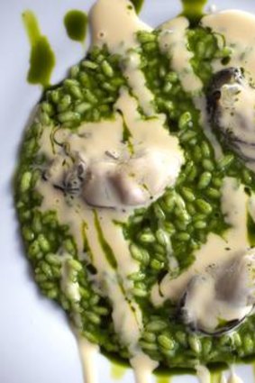 Pavoni's oyster risotto ''isn't a dish you'd have in Italy''.