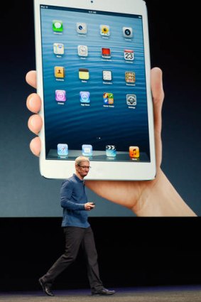 Apple CEO Tim Cook speaks as the new iPad mini is unveiled.
