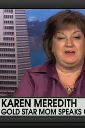 Karen Meredith, mother of Lt Ken Ballard who died in Iraq.