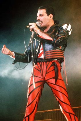 Glare of the paparazzi: Freddie Mercury.