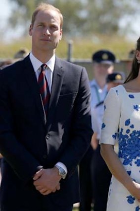 The royal couple watch a flypast.