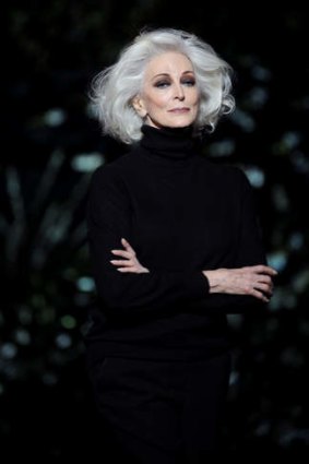 Hair's the thing … Model Carmen Dell'Orefice, still working at 82.