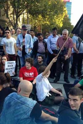 The teenage girl at the centre of the protest outside Parliament on Wednesday.