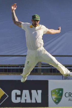 Catch of the day: Mitchell Johnson.