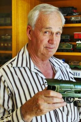 Leigh Mansfield is a collector of Hornby trains.