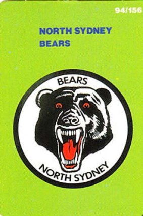 Pariahs: The North Sydney Bears stand against tobacco sponsorship pitted other League clubs against them.