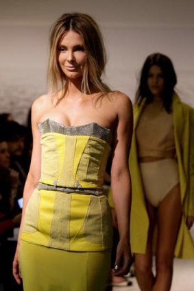 Jennifer Hawkins models an Ellery design.