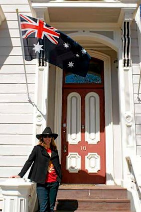 Louise Goldsbury at Cobb Mansion, Virginia City.