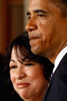 US President Barack Obama and Judge Sonia Sotomayor.
