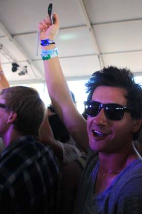 SwitchCam co-founder Chris Hartley at this year's Coachella music festival.