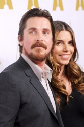 Actor Christian Bale and his wife, Sibi Blazic.