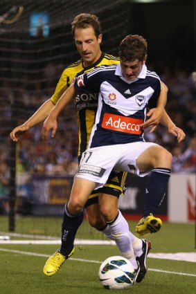 Birthday boy: Marco Rojas celebrated his 21st with two goals against the Wellington Phoenix at Etihad Stadium.