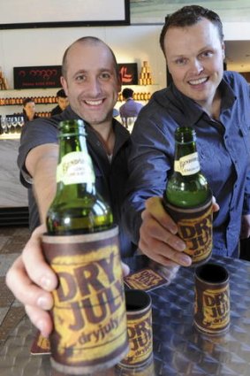 Dry July Co-Founders Phil Grove (left) and Brett Macdonald.