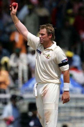 Shane Warne during Australia's 2004 tour of India.