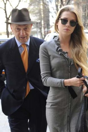 Theodora Richards, daughter of Keith, enters Manhattan Criminal Court.
