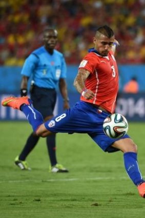 Looking to spoil Brazil's party: Chile's powerful midfielder Arturo Vidal is back in the side.