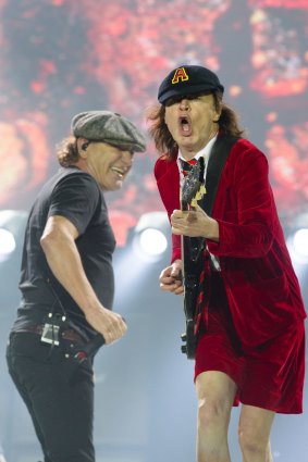 See ya Brian ... Angus Young and Brian Johnson.