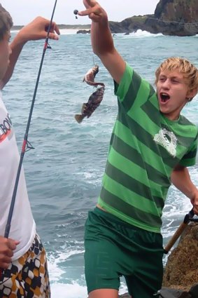 Water boy... Andrew Lindop, 15, on his MySpace page