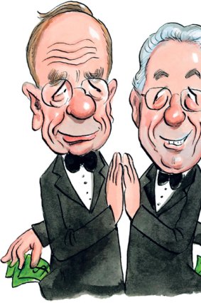 Murdoch and Lowy: the chairmen who pocket the most.