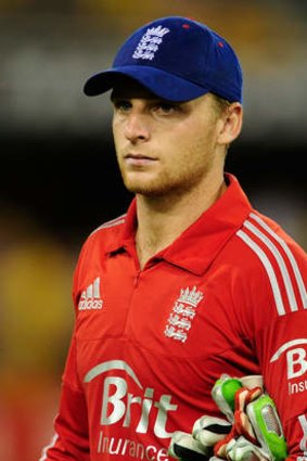 Jos Buttler leaves the field after England lost the second ODI.