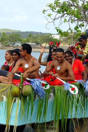 A cultural parade on Thursday Island.