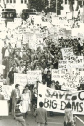 A 1981 protest in Hobart.