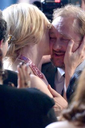Biggest fan: Cate Blanchett with her husband Andrew Upton.