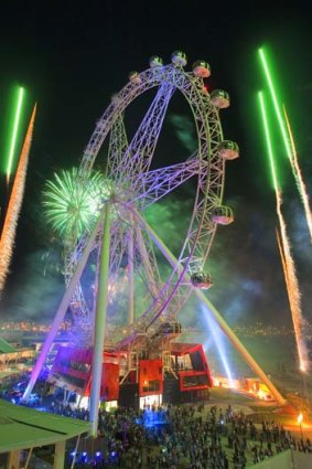 Southern Star observation wheel at Docklands, during its grand opening in 2009.