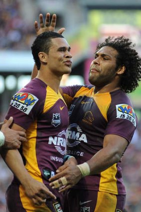 In happier times for the Brisbane Broncos.