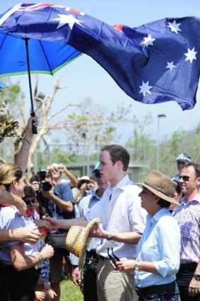 Prince William and Premier Anna Bligh in Cardwell.